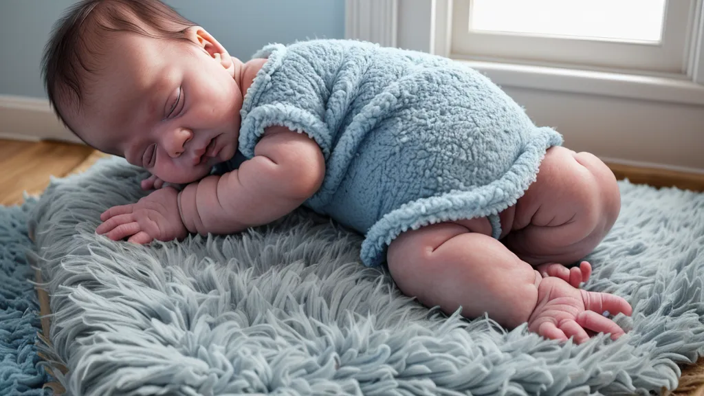 Gros plan des mains d'un bébé posées sur un tapis de jeu, un détail à observer dans le développement moteur du bébé.